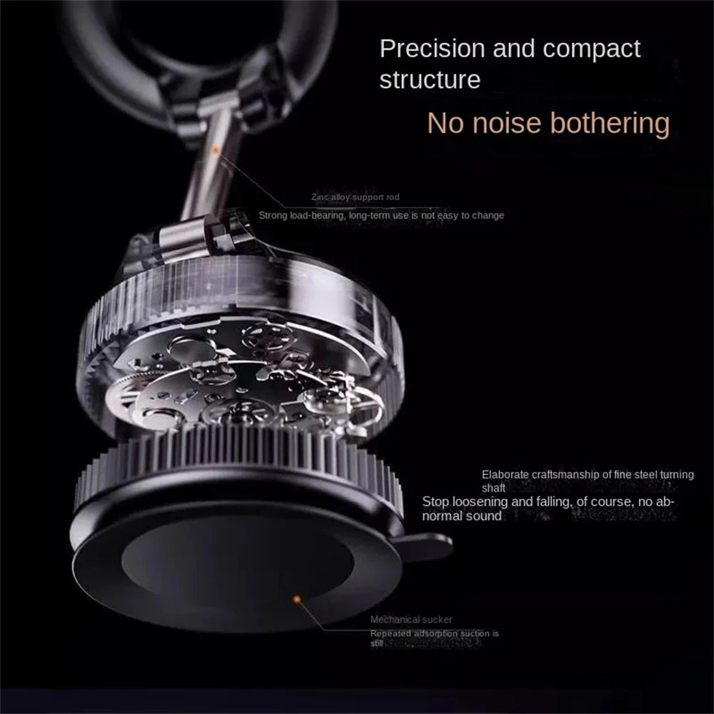 Vacuum Car Phone Magnetic Stand Mechanical Vacuum Suction Cup Rotate 360°Magnetic Adsorption Bracket Navigation Universal Holder