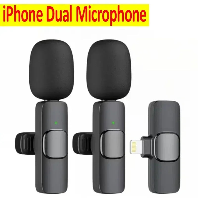 New Wireless Lavalier Microphone Portable Audio Video Recording Mini Mic For iPhone Android Live Broadcast Gaming Phone Mic 2026