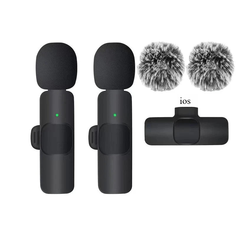 Wireless Lavalier Microphone Mini USB-C Noise Reduction for iPhone Android Live Streaming Interviews Portable Handheld Mic