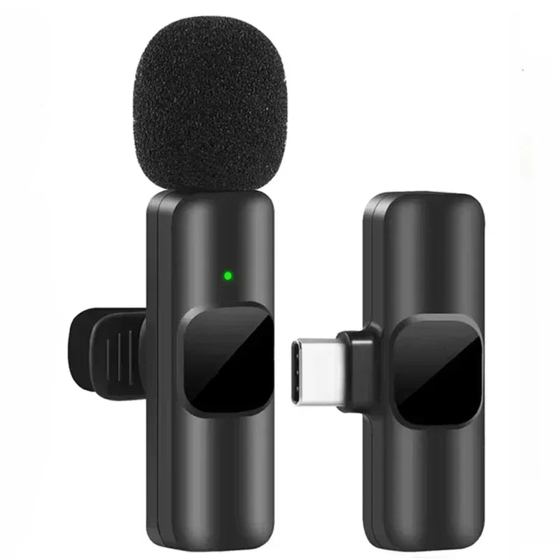Mini Wireless Lavalier Microphone USB C Noise Cancellation Lapel Mic for iPhone 17/16/15 Video Recording Vlog