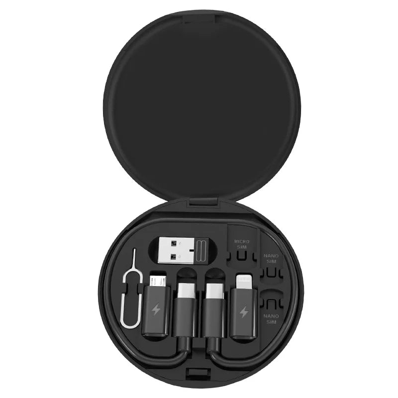 Multi USB Type C to C 60W Charging Adapter Cable Kit USB C to Lighting Conversion Set USB A & Type C to Micro/Type C/Lighting