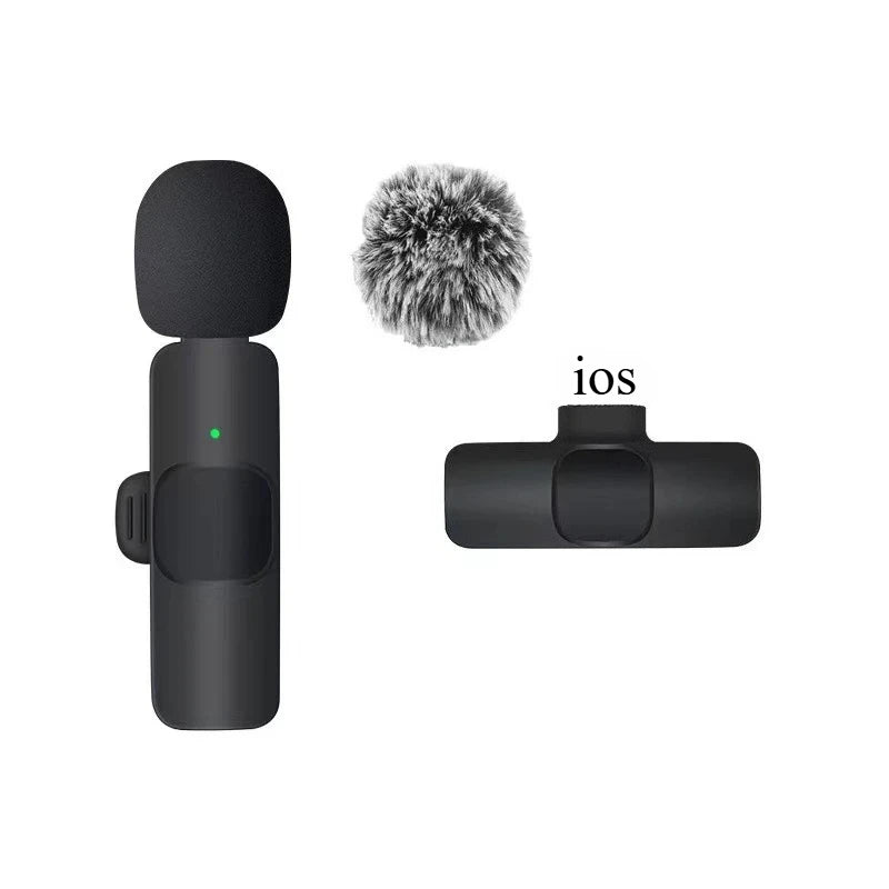 Wireless Lavalier Microphone Mini USB-C Noise Reduction for iPhone Android Live Streaming Interviews Portable Handheld Mic