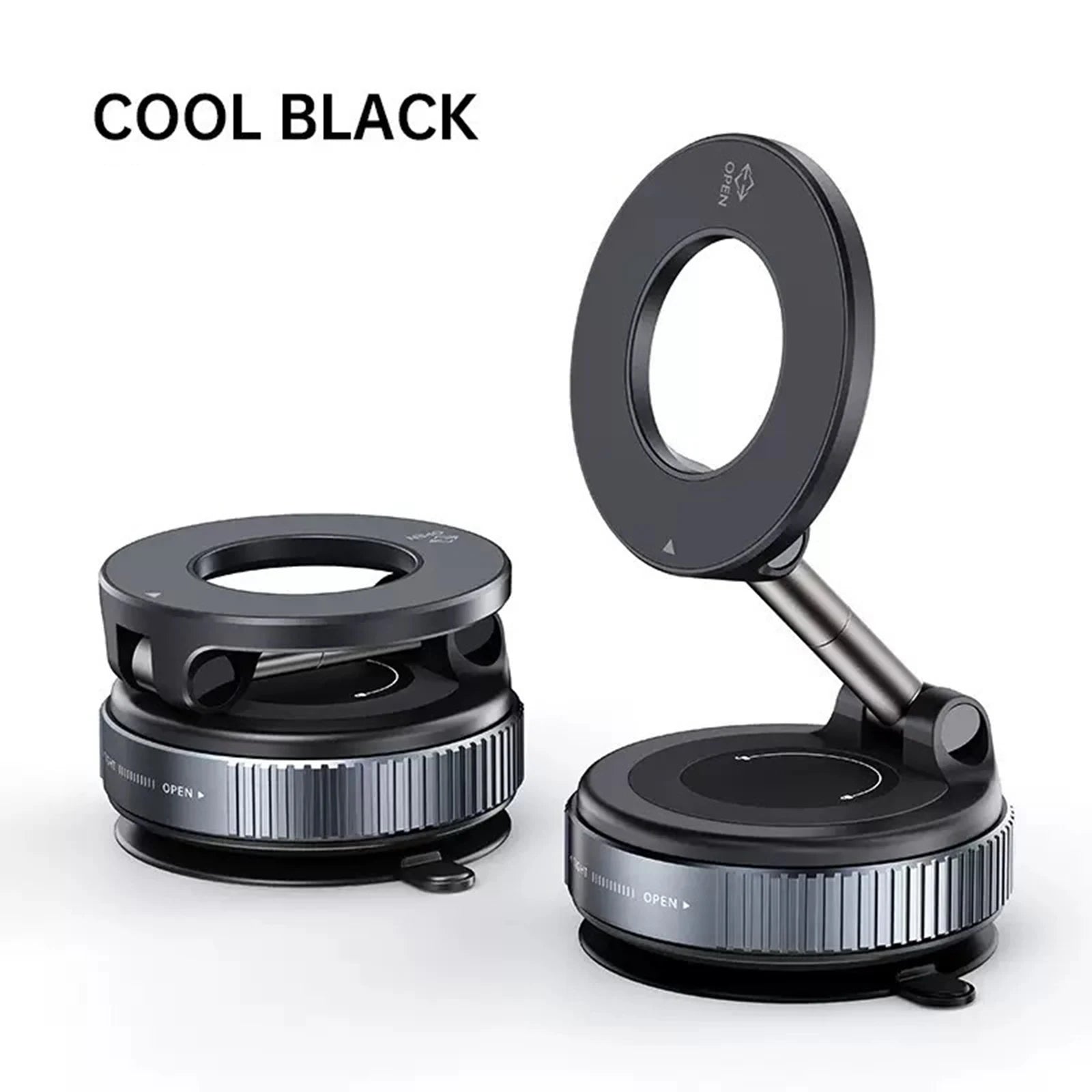 Vacuum Car Phone Magnetic Stand Mechanical Vacuum Suction Cup Rotate 360°Magnetic Adsorption Bracket Navigation Universal Holder