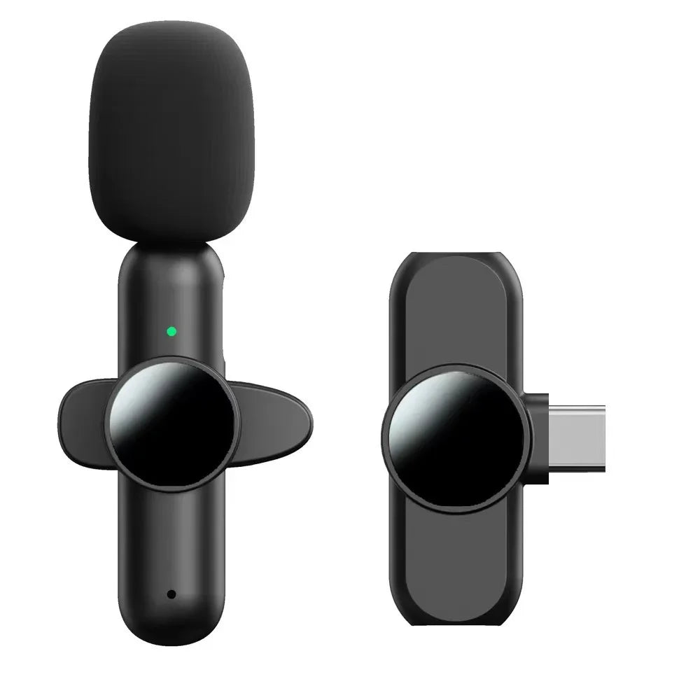 Mini Wireless Lavalier Microphone USB C Noise Cancellation Lapel Mic for iPhone 17/16/15 Video Recording Vlog