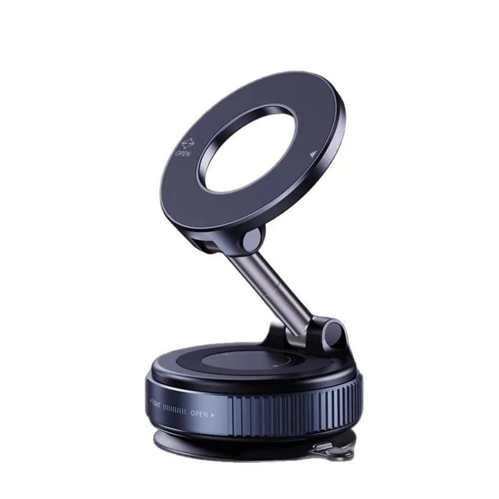 Vacuum Car Phone Magnetic Stand Mechanical Vacuum Suction Cup Rotate 360°Magnetic Adsorption Bracket Navigation Universal Holder